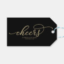 Search for black and gold gift tags Cheers