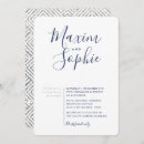 Search for navy and silver wedding invitations Minimalist