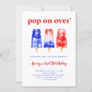 Search for pops day invitations Red white and blue
