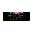 Search for black gold floral return address labels Elegant