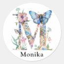 Search for letter m monogram stickers Floral