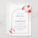 Search for red poppies wedding invitations Botanical