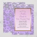 Search for purple winter wonderland invitations Elegant