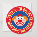 Search for circus clown invitations Kids