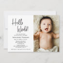 Search for meet and greet baby invitations Modern typography