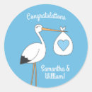 Search for blue stork baby shower stickers Bird