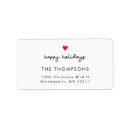 Search for red heart return address labels Simple