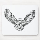 Search for flying bird mousepads Black and white
