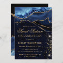 Search for blue and gold sweet 16 invitations Marble