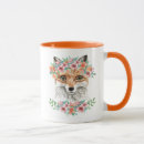Search for fox in the woods mugs Watercolor