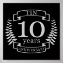Search for 10 year anniversary posters Black and white