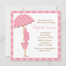 Search for pink polka dot baby shower invitations Umbrella