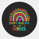 Search for happy first day of school stickers Rainbow