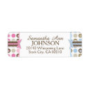 Search for girl twins return address labels Polka dots