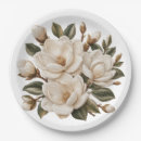 Search for magnolia paper plates White flowers