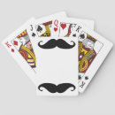 Search for funny moustache playing cards Black