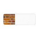 Search for brick wall return address labels Red