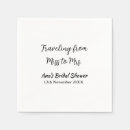 Search for travel napkins Bridal shower