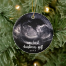Search for gender reveal christmas tree decorations Sonogram