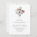 Search for hot pink flower wedding invitations Botanical