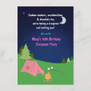 Search for girls camping birthday invitations Pink