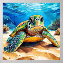 Search for sea turtle posters Coral reef