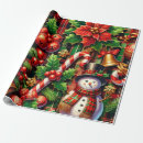 Search for bell wrapping paper Holly berries