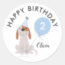Search for puppy happy birthday stickers Blue