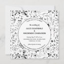 Search for monochrome wedding invitations Black and white