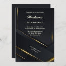 Search for black background birthday invitations Modern