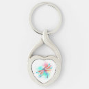 Search for heart background key rings Red