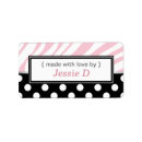 Search for dots and stripes return address labels Black