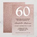 Search for pink and gold 60th birthday invitations Party