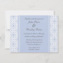 Search for blue damask wedding invitations Traditional