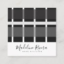 Search for plaid pattern business cards Black and white
