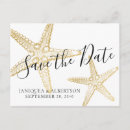 Search for sea shells save the dates Starfish
