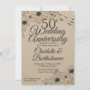Search for rustic wedding anniversary invitations Golden