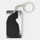 Search for cat silhouette key rings Black