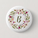 Search for flower monogram badges Bridesmaid
