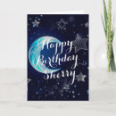 Search for moon and stars birthday cards Space