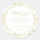 Search for gold floral wedding stickers Vintage
