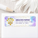 Search for quinceañera return address labels Watercolor