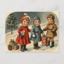 Search for vintage 1900s christmas cards Children