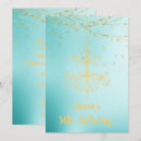 Search for chandelier birthday invitations Gold
