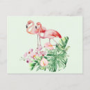 Search for flamingo flower postcards Watercolor
