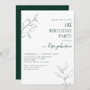 Search for emerald green birthday invitations Typography