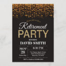 Search for black and gold retirement invitations Elegant