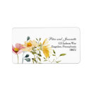 Search for flower design return address labels Greenery