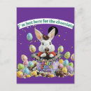 Search for cute easter bunny postcards Chocolate lover