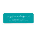 Search for aqua return address labels Calligraphy